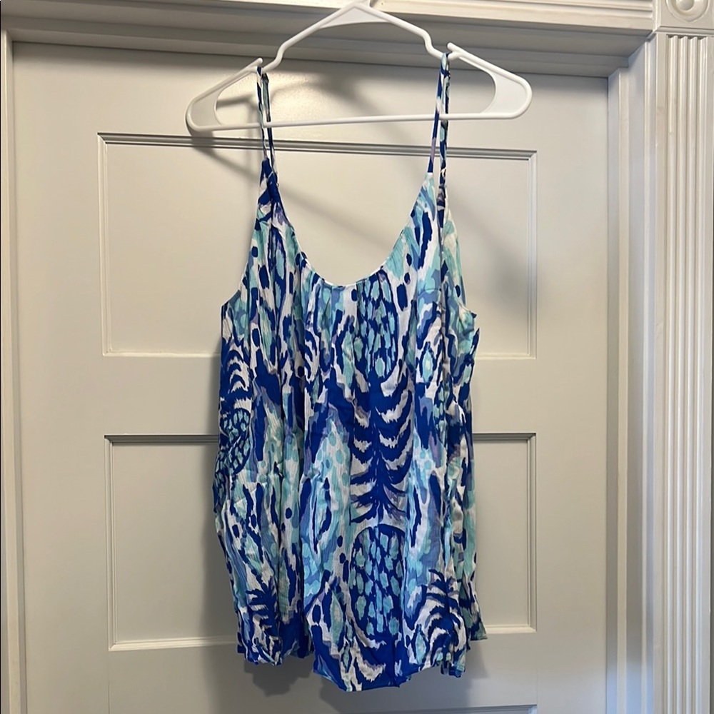 Lilly Pulitzer Blue and White Camisole